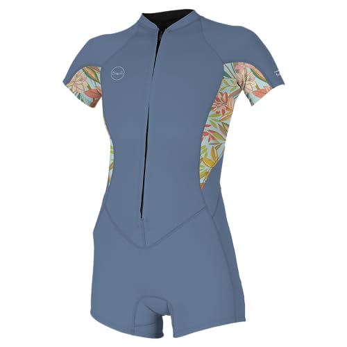 O'Neill Women's Bahia 2/1mm Full Zip, Short Sleeve, Spring Wetsuit