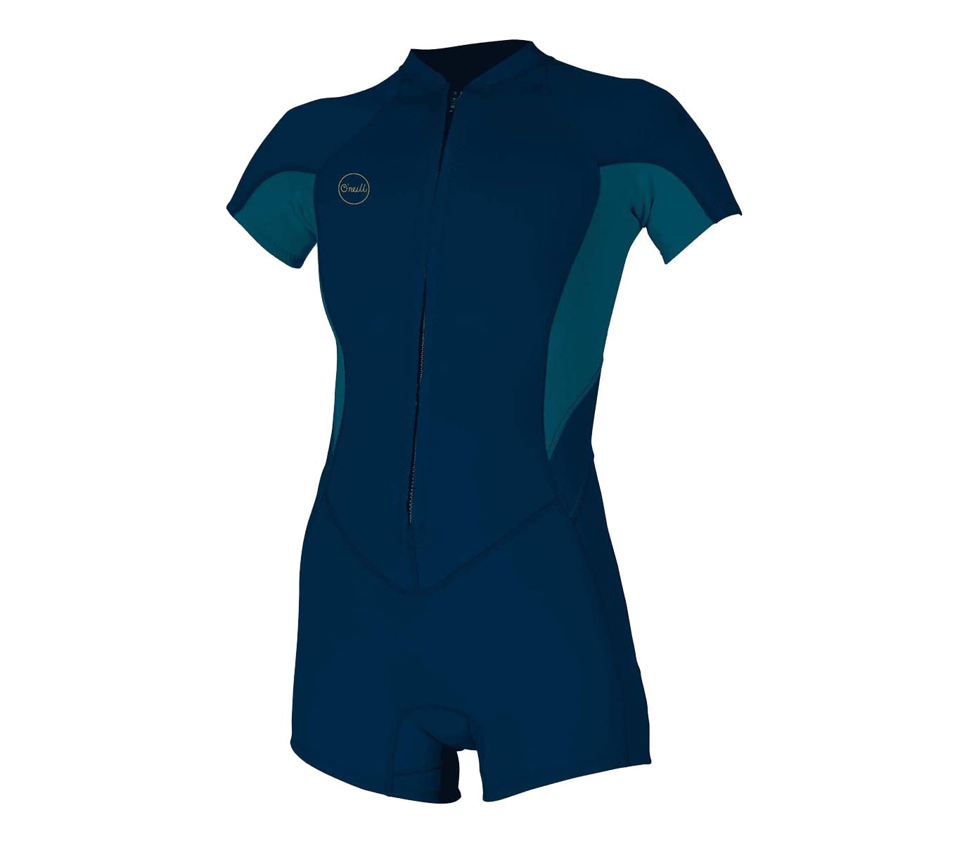 O'Neill Women's Bahia 2/1mm Full Zip, Short Sleeve, Spring Wetsuit