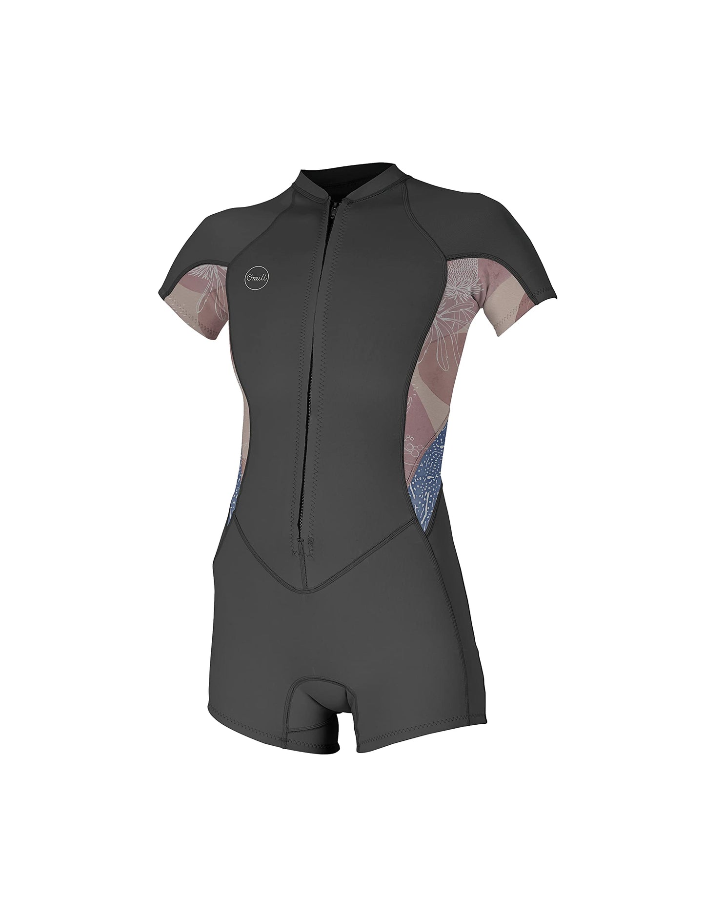 O'Neill Women's Bahia 2/1mm Full Zip, Short Sleeve, Spring Wetsuit
