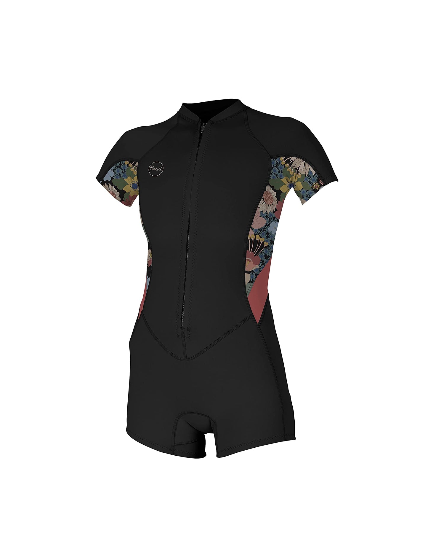 O'Neill Women's Bahia 2/1mm Full Zip, Short Sleeve, Spring Wetsuit