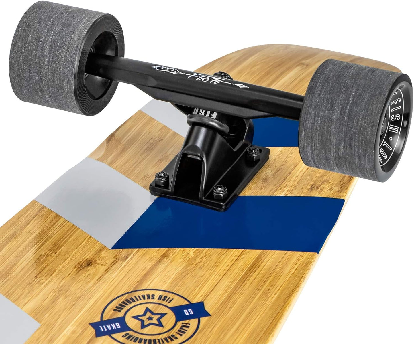 41-Inch Downhill Longboard Skateboard through Deck 8 Ply Canadian Maple, Complete Cruiser, Free-Style