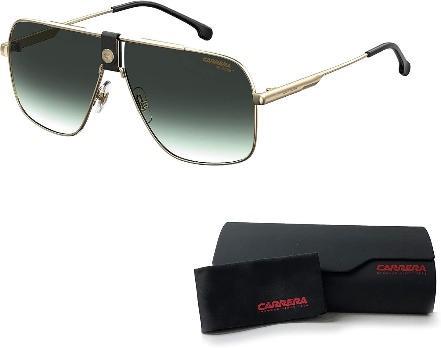 Carrera 1018/S Square Sunglasses for Men for Women + BUNDLE with Designer Iwear Eyewear Care Kit