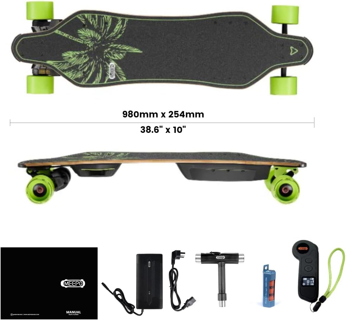 Campus/V3S/V5/Envy Electric Skateboard with Remote, Top Speed up to 29 Mph, 4 Speed Smooth Braking, Easy Carry Handle Design, Suitable for Adults & Teens Beginners