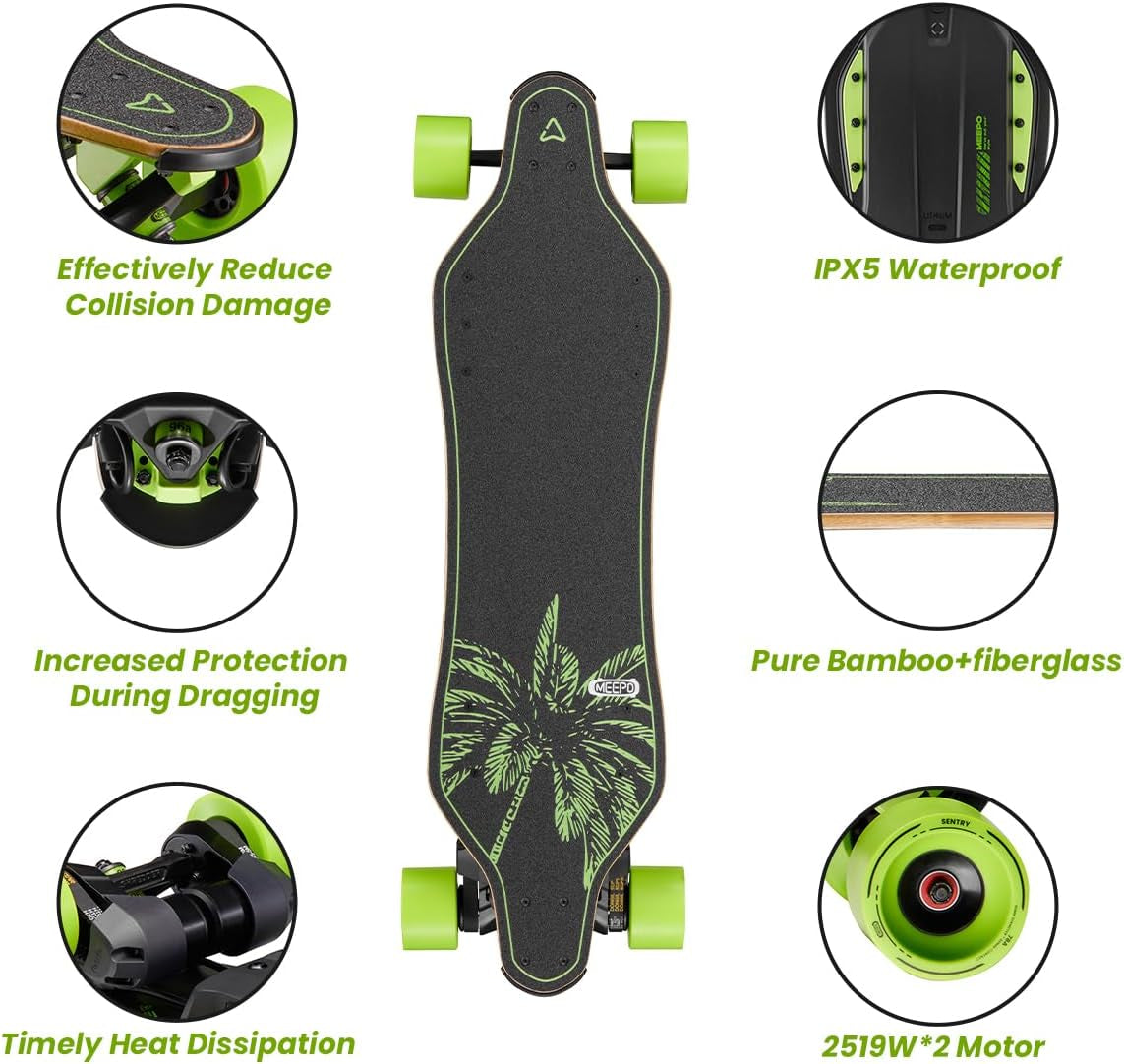 Campus/V3S/V5/Envy Electric Skateboard with Remote, Top Speed up to 29 Mph, 4 Speed Smooth Braking, Easy Carry Handle Design, Suitable for Adults & Teens Beginners