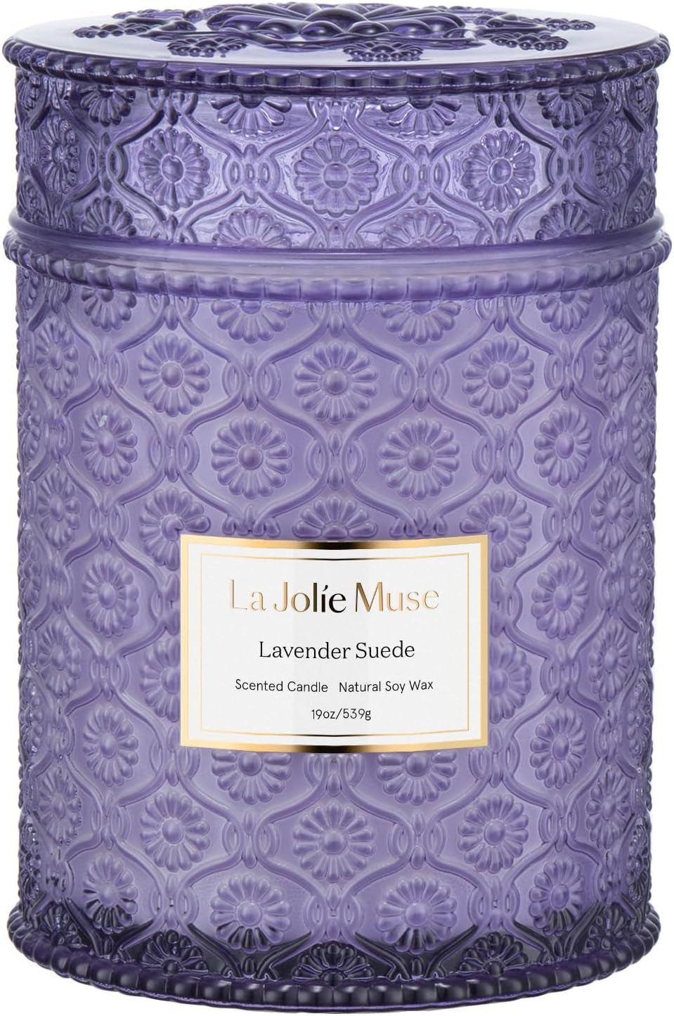 LA JOLIE MUSE Fir & Cedarwood Candle, Christmas Candles for Home Scented, Holiday Candle Gifts for Women&Men, Large Wood Wicked Scented Candle, Long Burning Time, Starlit Golden Fir, 19Oz