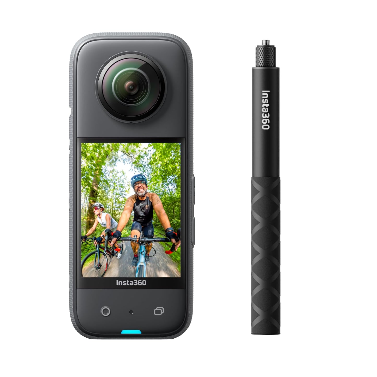 Insta360 X3-360 Action Camera with 5.7K 360 Active HDR Video, 4K Single-Lens Camera, Waterproof, FlowState Stabilization, 2.29" Touchscreen, AI Editing, for Motorcycle, Wintersports and Vlogging