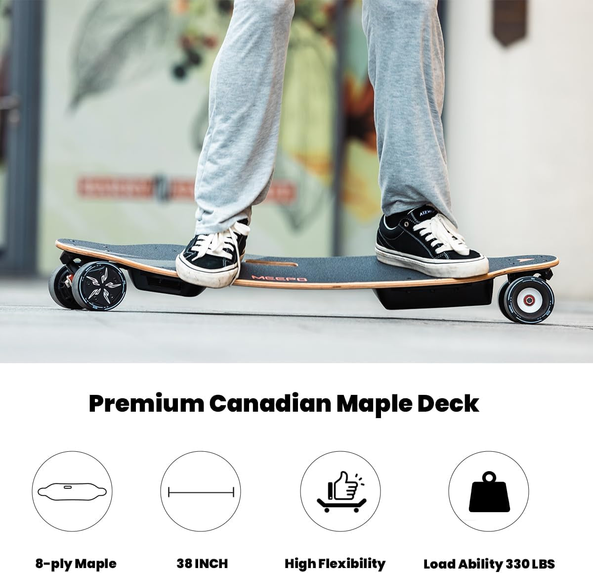 Campus/V3S/V5/Envy Electric Skateboard with Remote, Top Speed up to 29 Mph, 4 Speed Smooth Braking, Easy Carry Handle Design, Suitable for Adults & Teens Beginners