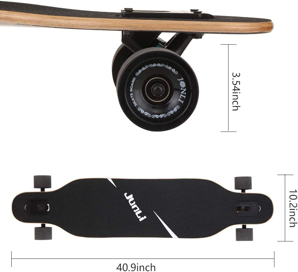 41 Inch Freeride Skateboard Longboard - Complete Skateboard Cruiser for Cruising, Carving, Free-Style and Downhill