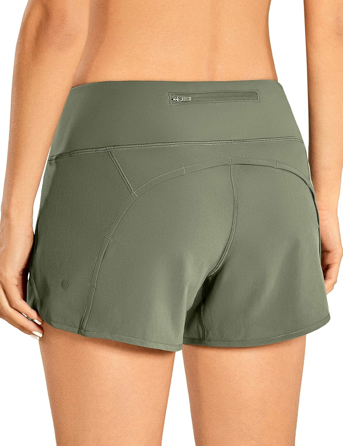 Womens Lightweight Gym Athletic Workout Shorts Liner 4" - Quick Dry Running Sport Spandex Shorts Mesh Zipper Pockets