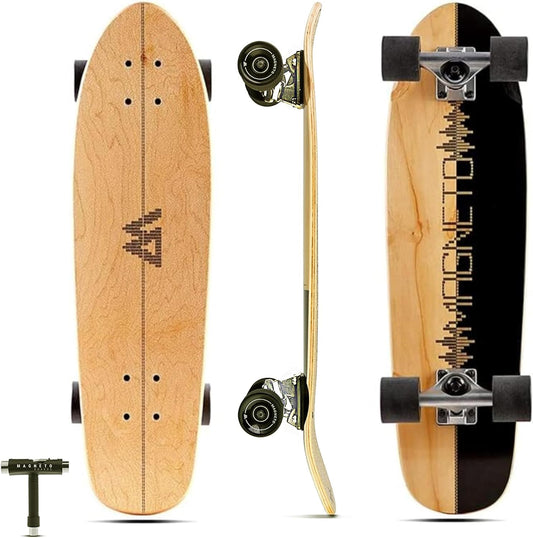 Complete Skateboard | 27.5" X 7.5" | 6-Layer Canadian Maple Double Kick Concave Deck | Kids Skateboard Cruiser Skateboard | Skateboard for Beginners, Teens & Adults