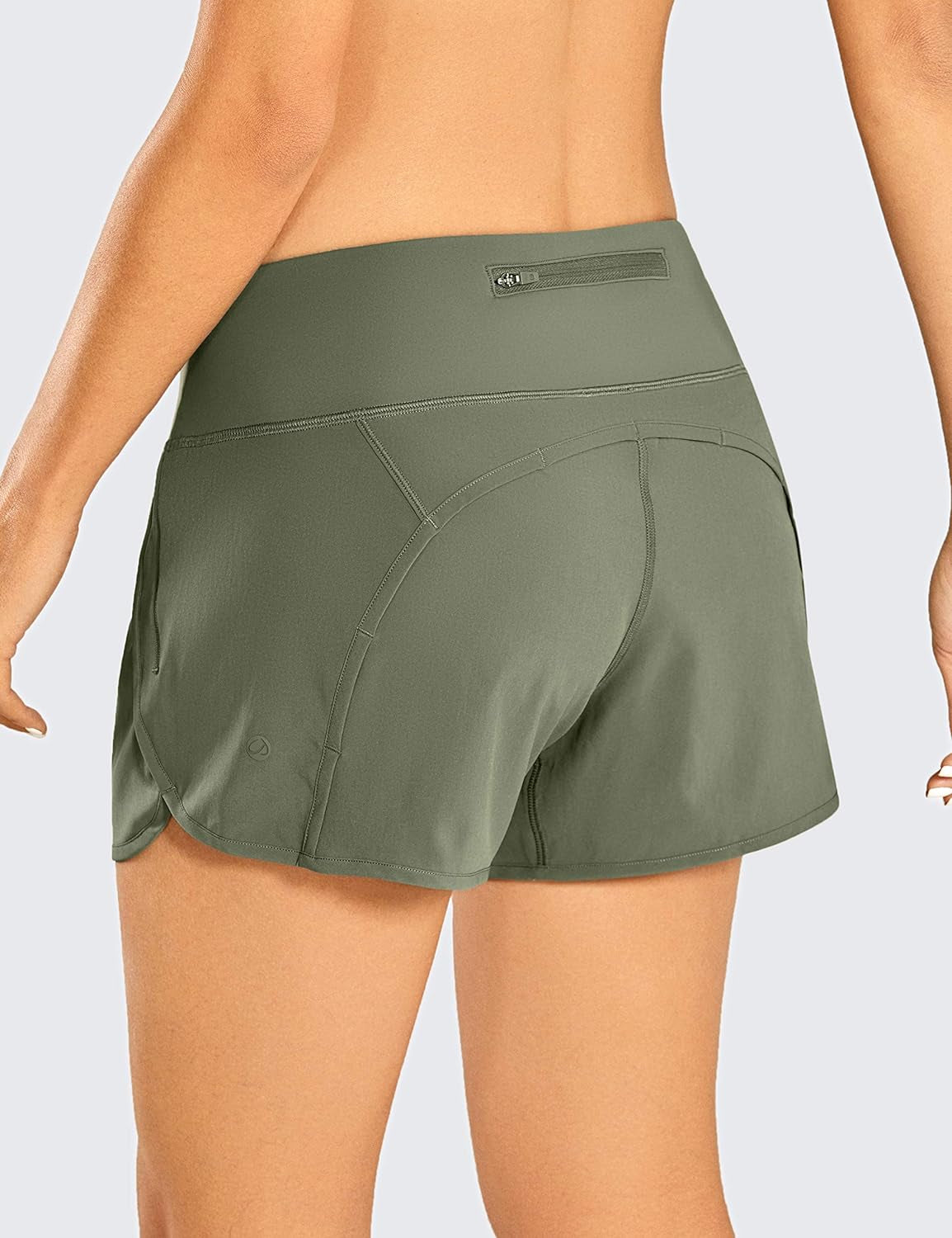 Womens Lightweight Gym Athletic Workout Shorts Liner 4" - Quick Dry Running Sport Spandex Shorts Mesh Zipper Pockets